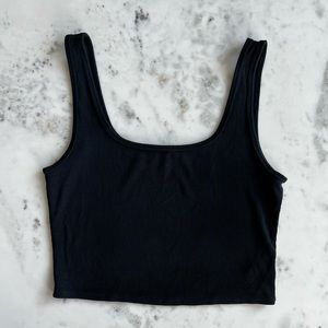 Carbon38 Black Ribbed Tank